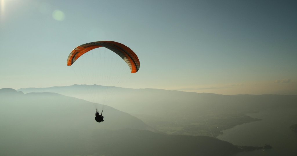 Man Using Parachute