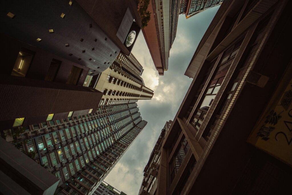 Low Angle Shot of Modern Skyscrapers